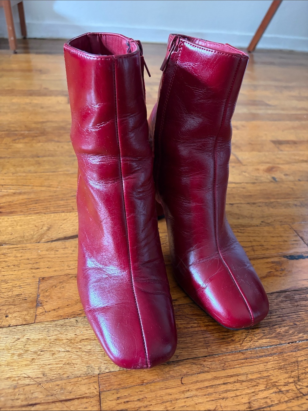 Womens Red Ankle Booties